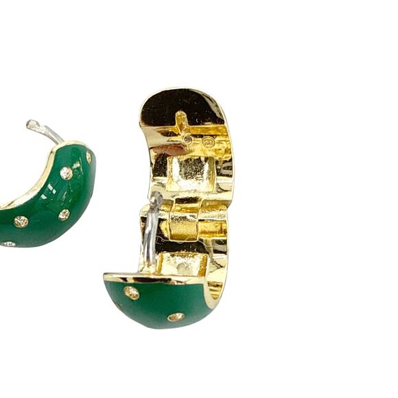 GORJANA Noel Shimmer Huggies in Gold & Green - Picture 7 of 7